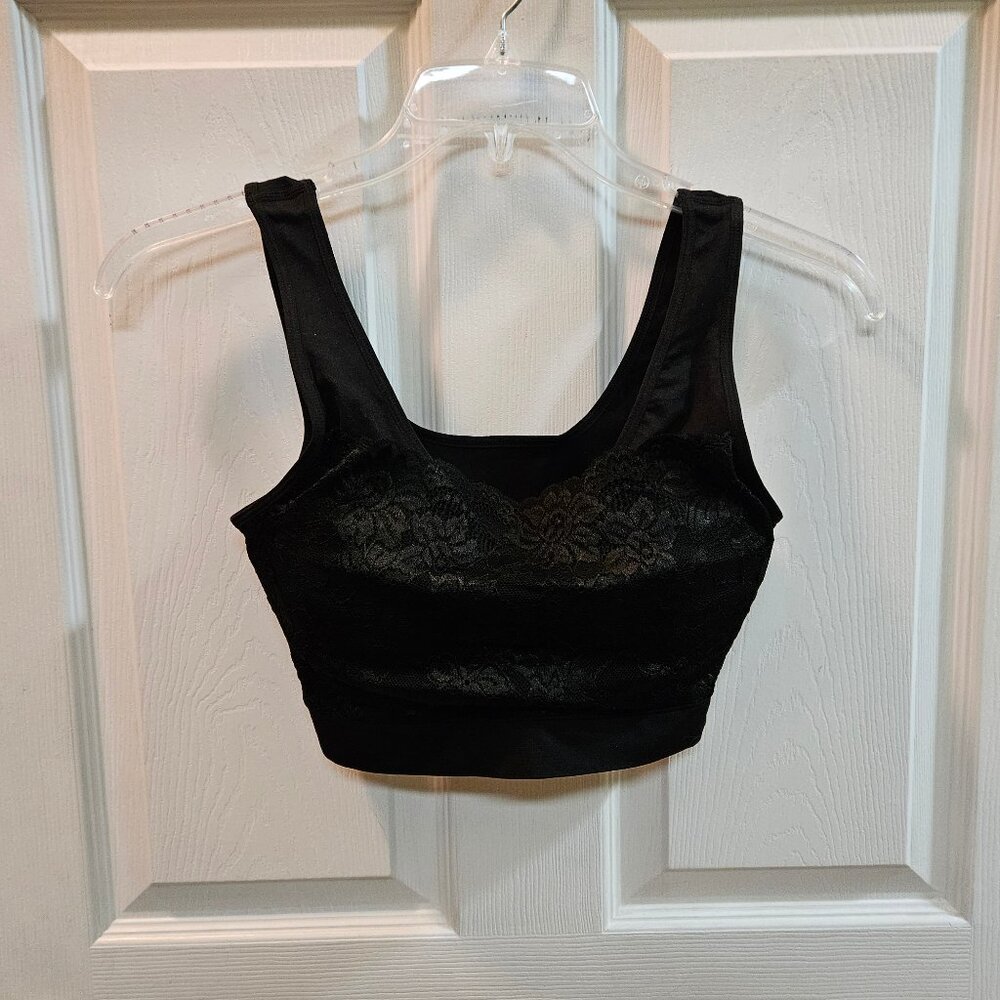 NWOT:  Leisure/Sleep Pullover Bra - Black - Plus Size 3X